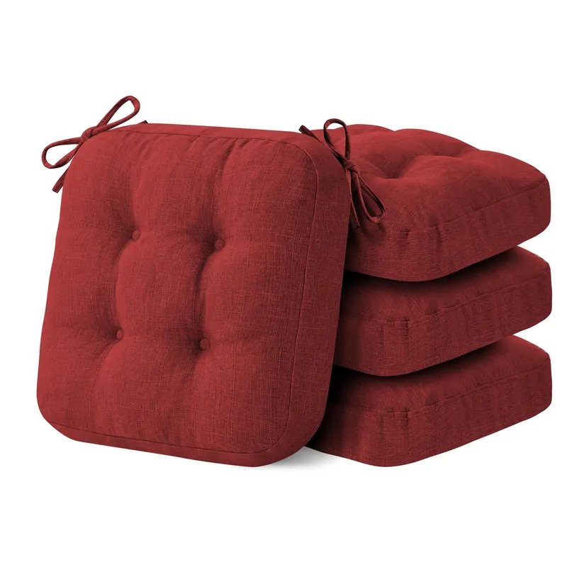 Dining Chair Cushions, Tufted Indoor Chair Pads with Ties & Non Slip Backing, Seat Cushions for Kitchen Chairs