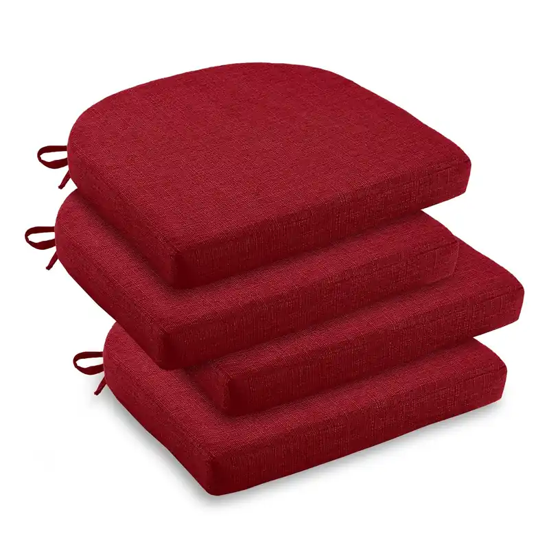 Cushions for Dining Chairs, Soft and Comfortable Textured Foam Kitchen Chair Pads with Ties and Non-Slip Backing