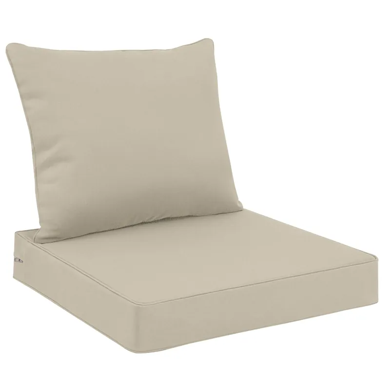 Water-Resistant & Fade-Resistant Patio Furniture Cushions with Removable Cover Deep Seat & Back Cushion