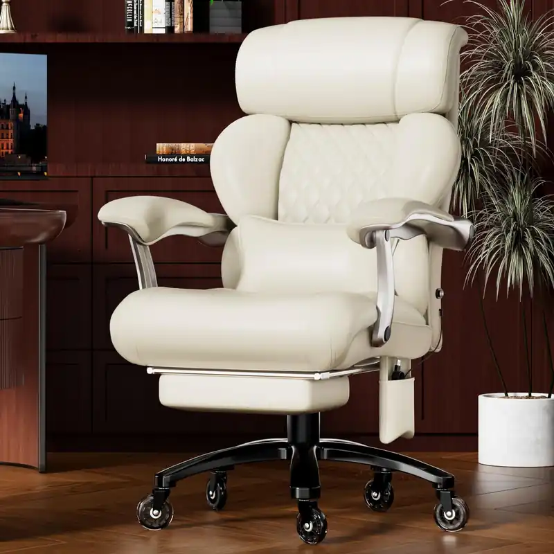 Executive Big and Tall 700lbs Office Chair with 7.83Hz Schumann Resonance Sleep Aid & Heating Stress Relief Heavy Duty
