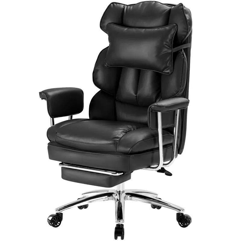 Home Office Desk Executive Chair - Ergonomic Big Tall High Back with Footrest & Lumbar Support