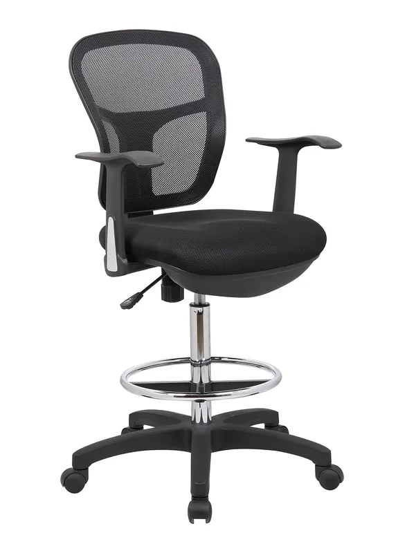Drafting Chair Tall Office Chair with Arms Executive Ergonomic Standing Desk Chair with Anti Scratch Wheels