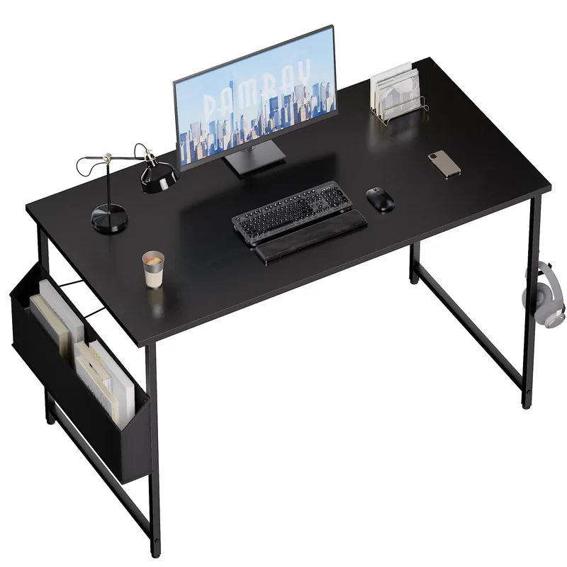 Pamray 47 Inch Computer Desk for Small Spaces with Storage Bag, Home Office Work Desk