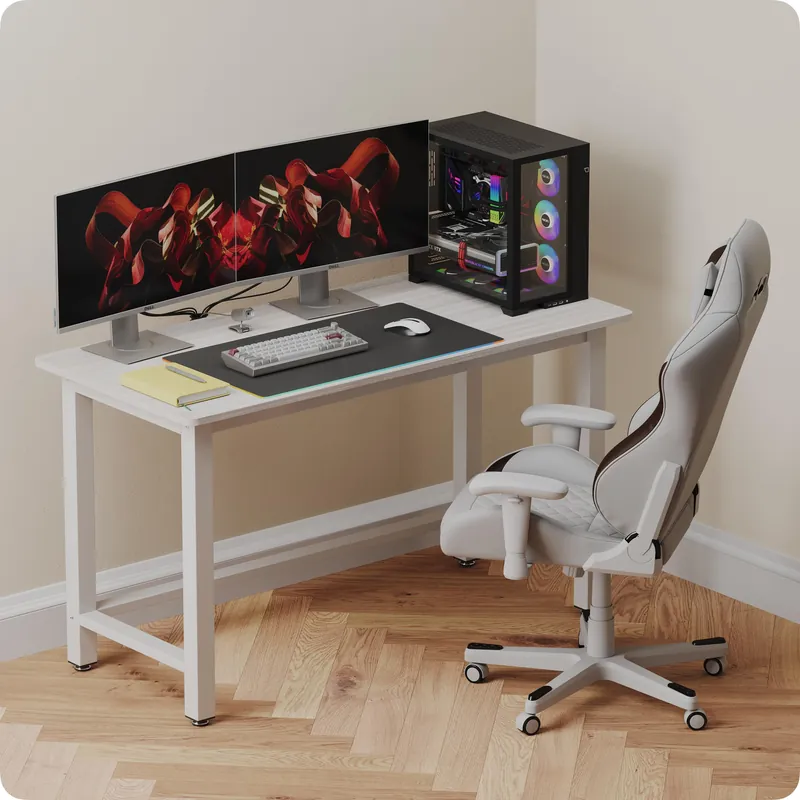 51‘‘ Home Office Desk Modern Computer Desk 51.2X 23.6x29.5 inches PC Table with Thicken Frame