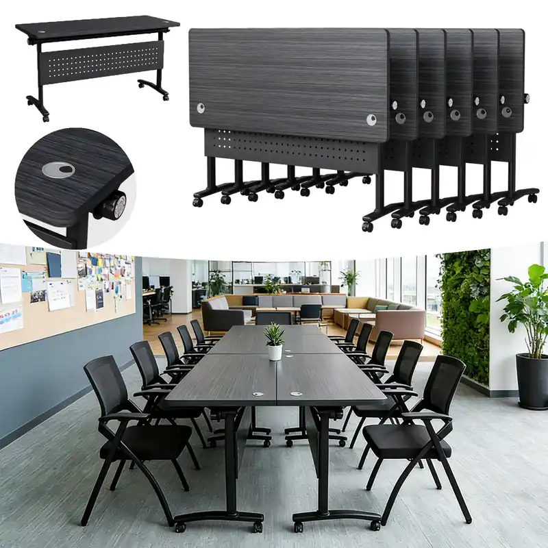 6Pack Conference Tables,Folding Conference Room Tables,Flip Top Training Seminar Table