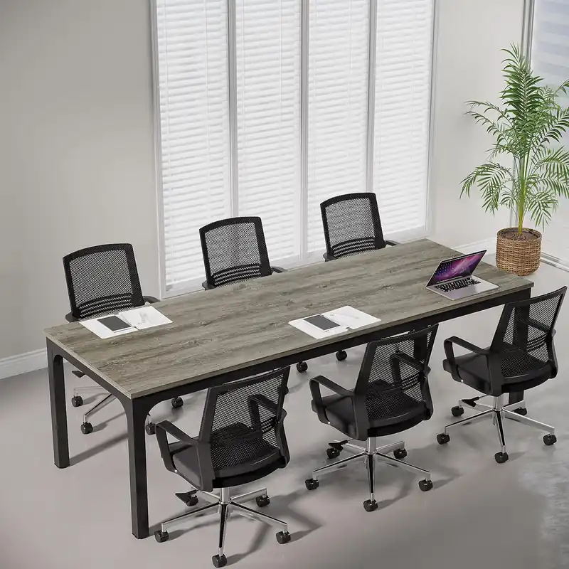 78.74" W x 27.56" D Large Office Conference Table, Modern Seminar Meeting Table Desk for Boardroom, Meeting Room
