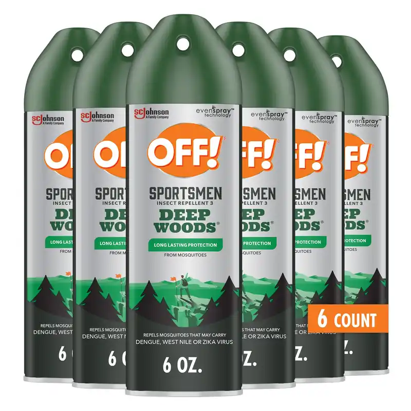 OFF! Deep Woods Sportsmen Insect Repellent Spray for Hunting Camping and Fishing 6 Ounce (Pack of 6)