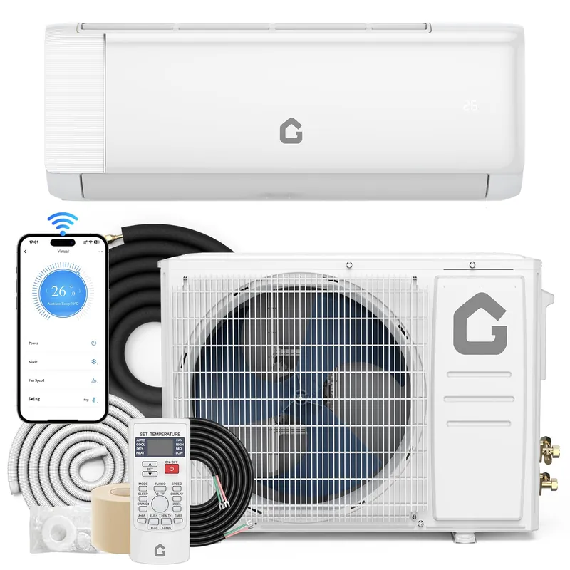 GarveeHome SEER 19 24000BTU 230V Mini Split Air Conditioner Energy-Efficient Inverter AC System with WiFi, Remote Control & Easy Installation Kit for Rooms Up to 1500 Sq.Ft