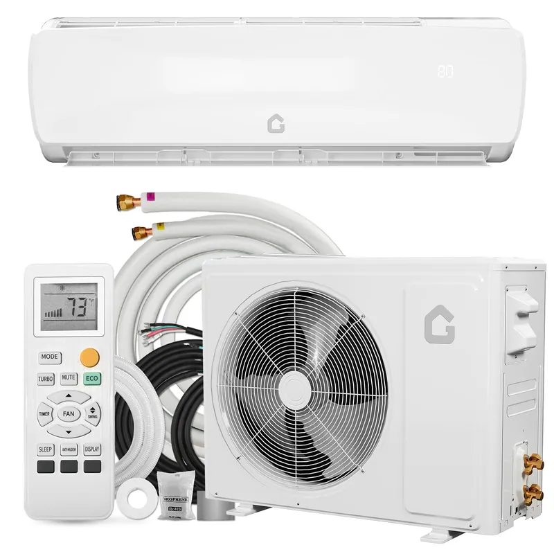 9000 BTU Mini Split AC w/Remote Control19 SEER2 Cools Up to 450 Sq. Ft,Ductless Inverter Mini Split System w/0.75 Ton Heat Pump Pre-Charged & Installation Kit, Ultra-Quiet
