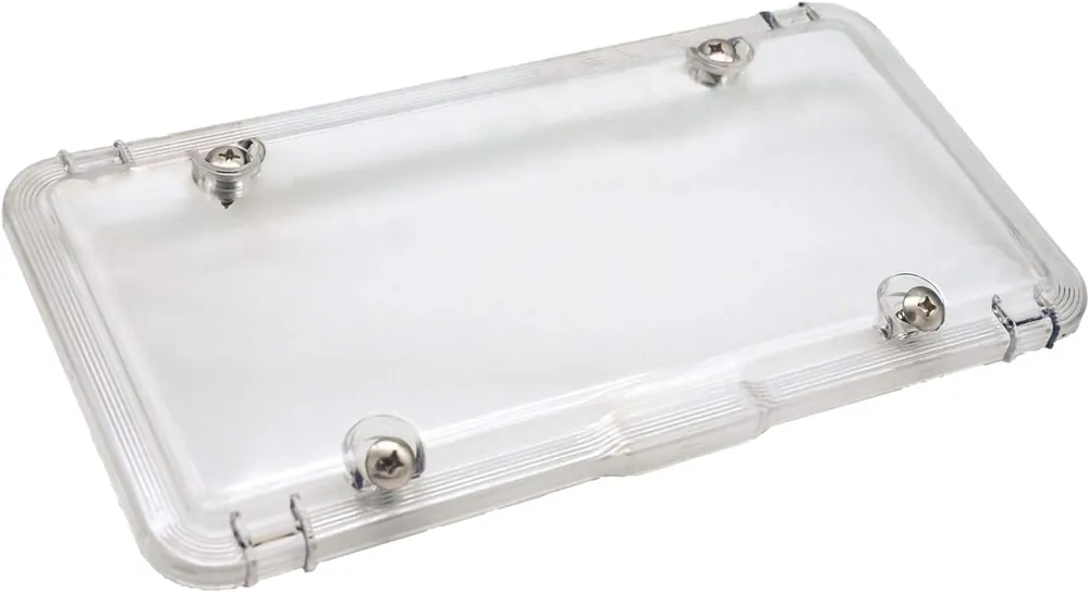 Luxe Shield, Premium Clear License Plate Cover incl Stainless Steel Screws Durable and Weatherproof Clear License Plate Protector One-of-a-Kind Design Proudly Made in the USA