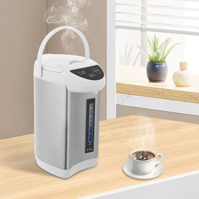 750W 110V Water Boiler, Grey Stainless Steel Tabletop Electric Water Boiler 4L/135oz