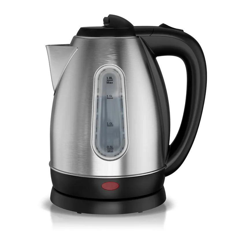 1.8L Stainless Steel Electric Kettle with Water Level Window, Auto Shut-Off, Boil-Dry Protection