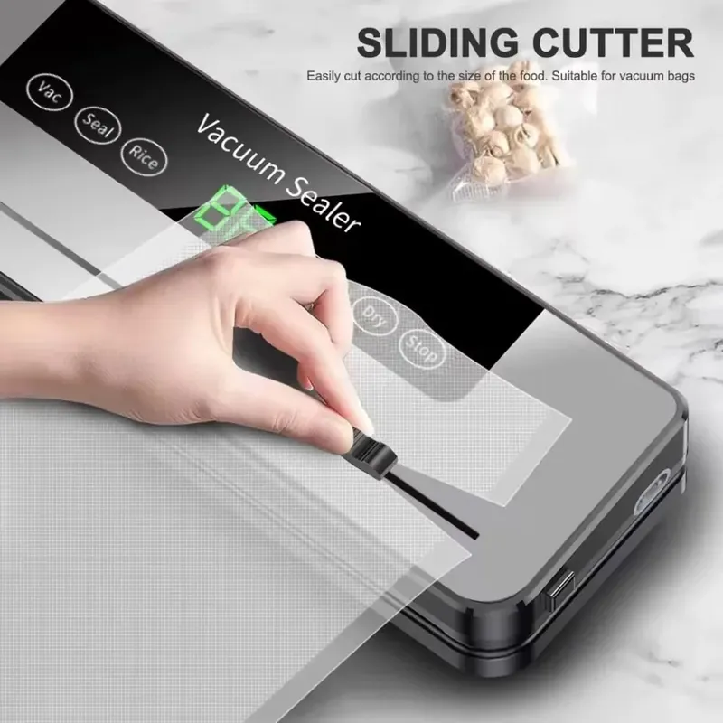 Electric Vacuum Sealer Machine, Touch Button Food Storage Sealer with Built-in Cutter