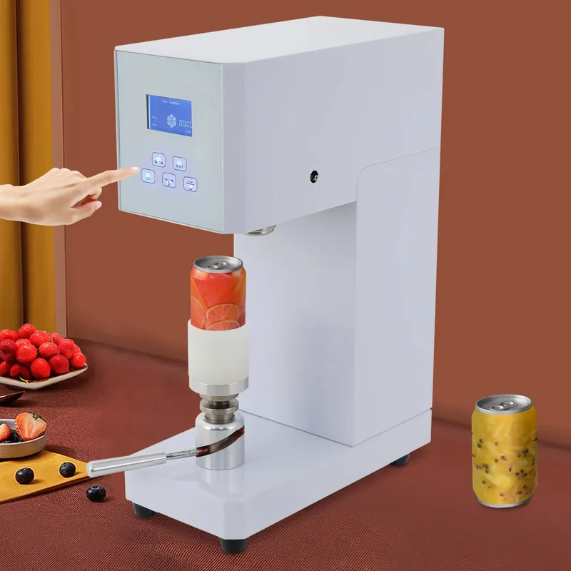 110V Beverage Seal Machine Semi-Automatic Milk Tea Drink Bottle Sealer Cans Seamer