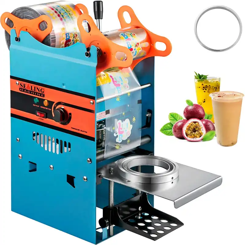 SucceBuy Manual Cup Sealer Machine 300-500 Cup/h with Heating Technology