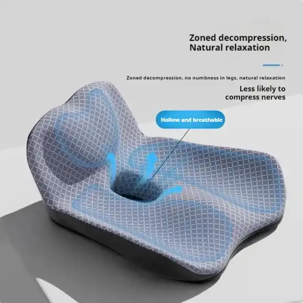 Coccyx Memory Foam Chair Orthopedic Pillow Office Seat Pad Hemorrhoid Treat Car Seat