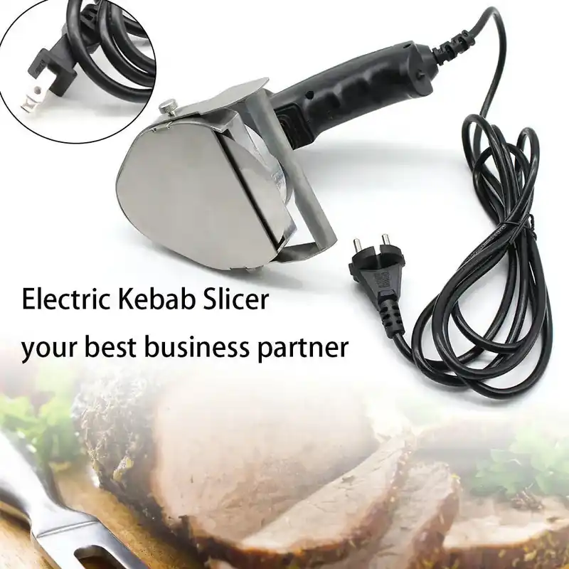 Electric Kebab Slicer 80W Portable Handheld BBQ Roast Meat Cutting Machine