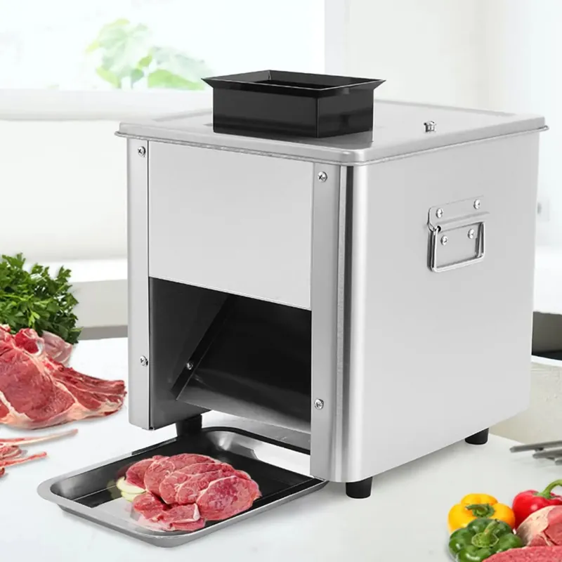 Electric Meat Cutter Slicer 15mm Meat Cutting Shredding Slicing Machine Stainless Steel