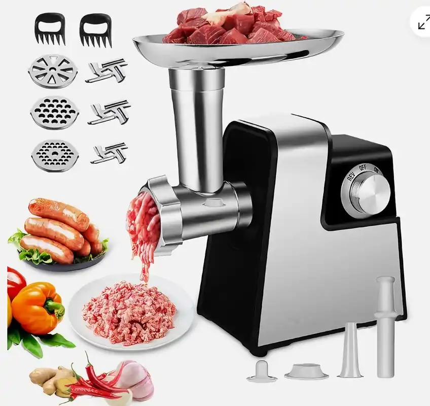 Household Stainless Steel Meat Grinder Vegetable Cutter Kitchen Machine Multifunctional