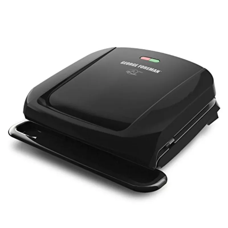 4-Serving Removable Plate Electric Grill and Panini Press with Tough Non-Stick Coating