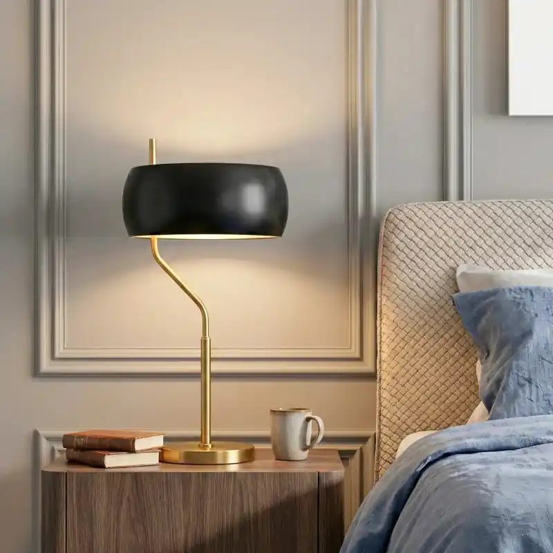 Small Minimalist Wooden Table Lamp Dimmable Table Lamp for Living Room