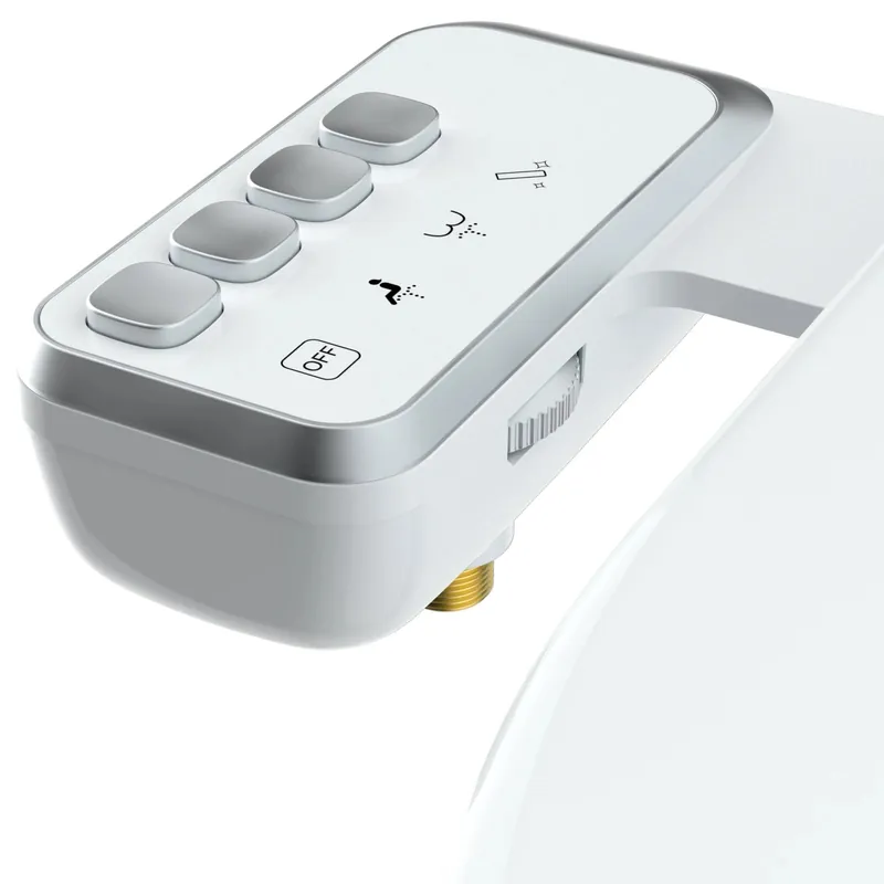 Toilet Bidet Ultra Slim Toilet Seat Attachment Non-Electric Self-Cleaning Hygienic Nozzle Adjustable
