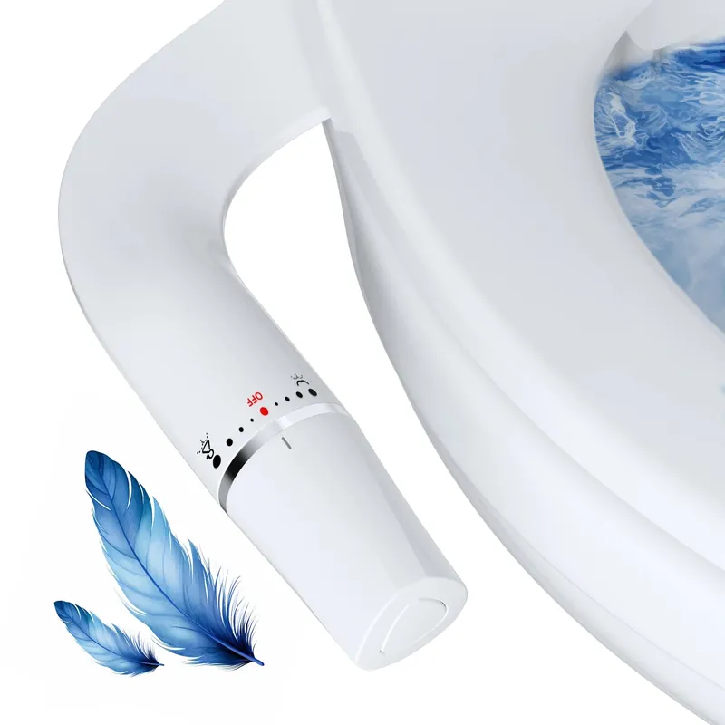 Bidet Attachment for Toilet Seat Dual Nozzle Rear and Feminine Wash Water Pressure Sprayer Butt