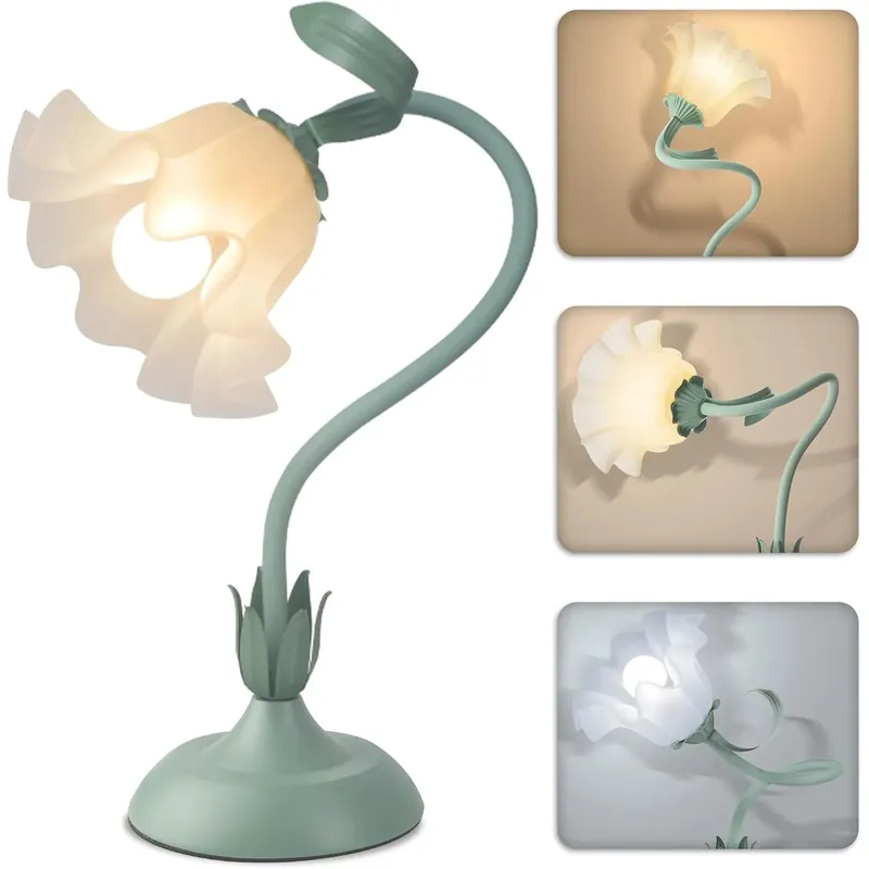 3 Color Temperatures Nightstand Lamp W/ E26 LED Bulb for Bedroom Office