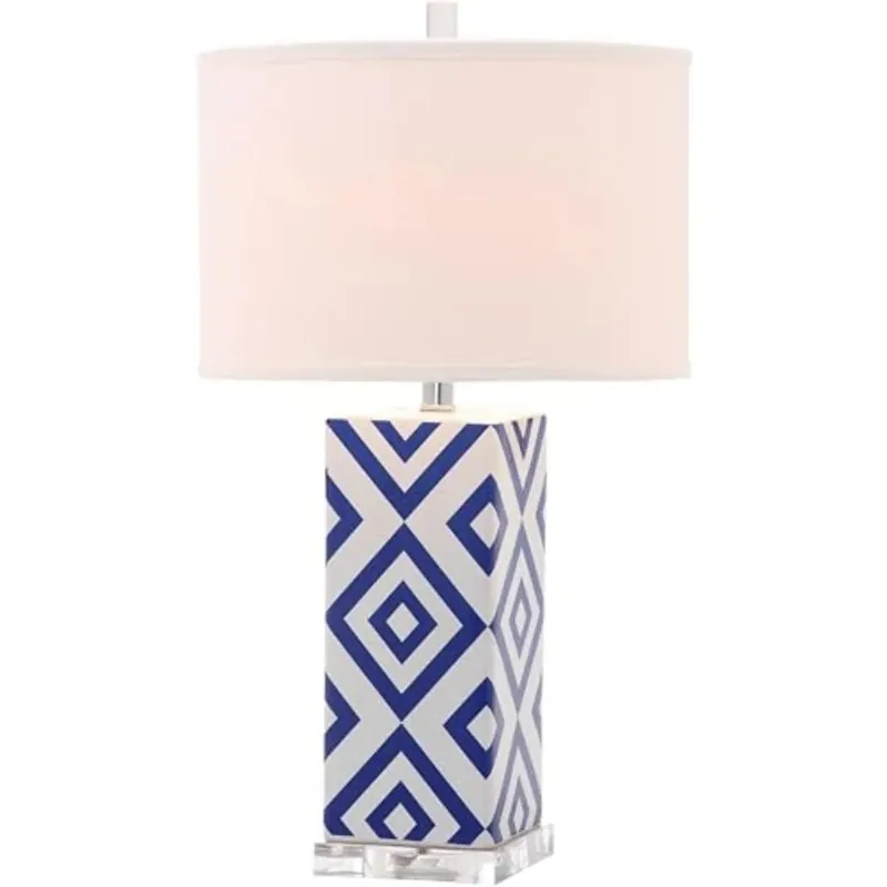 27-in Light Blue Bedroom Living Room Office Desk Nightstand Table Lamp