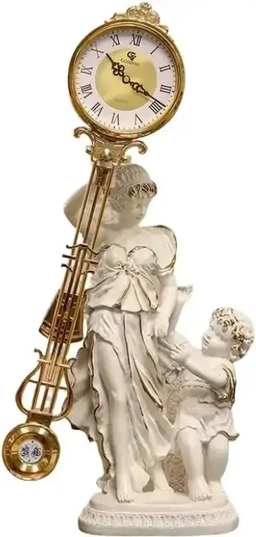 Mantel Clocks Grandfather Home Decor Art Pendulum Clock Desktop