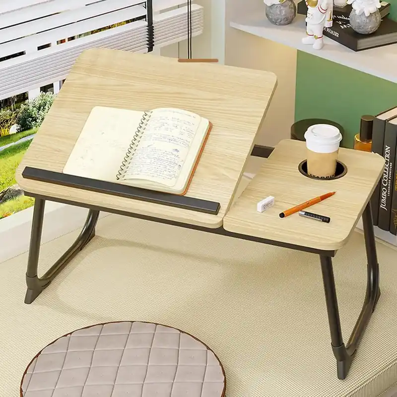 Laptop Desk for Bed, Portable Lap Tray Table with Cup Holder, Laptop Bed Desk Tray