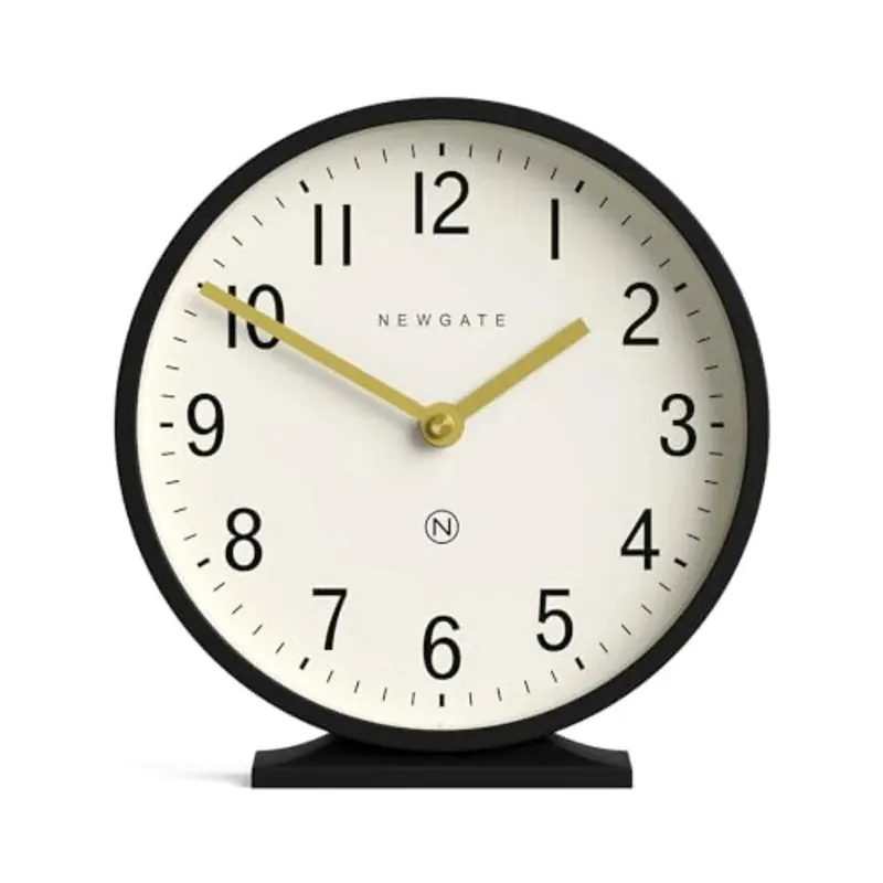 Modern Classic Round Mantel Clock Contemporary Style for Mantel Desk