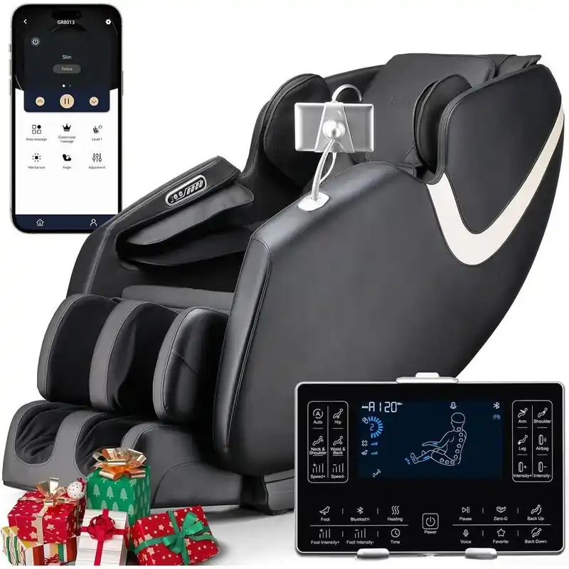 APP Controlled Full Body Massage Chair Shiatsu & Zero Gravity Foot Roller