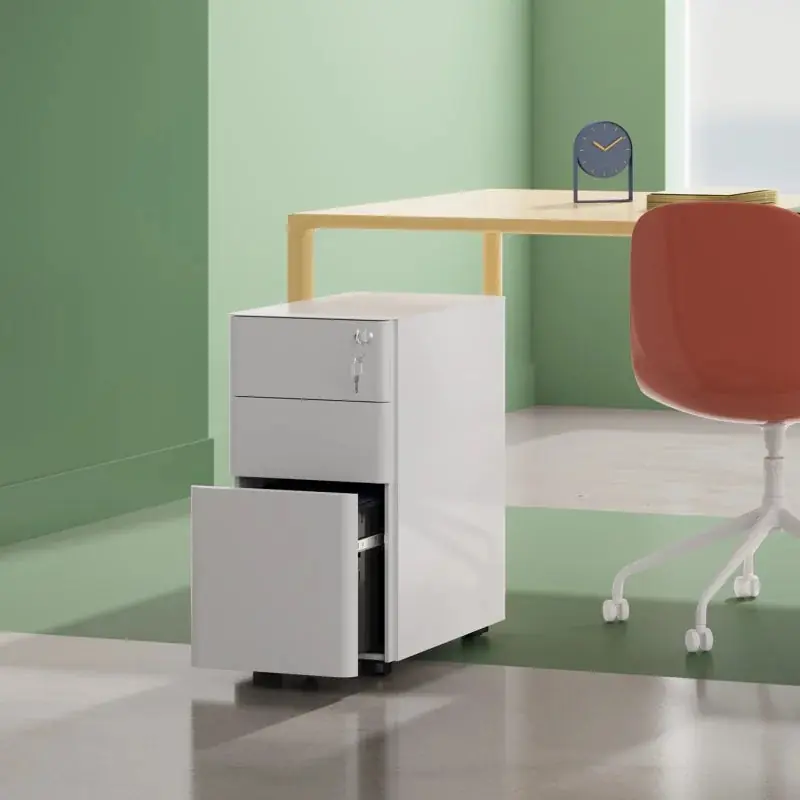 GALAXHERO 3-Drawer File Cabinet Vertical Filing Cabinet Slim Storage for Legal Letter