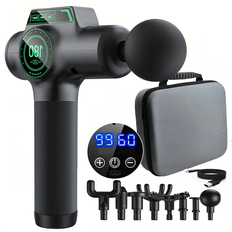 Professional Massage Gun w/ 8 Attachments 99 Speed Levels for Neck Body