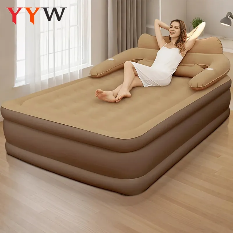 New 2 Persons Inflatable Mattress Camping Folding Outdoor Indoor Home
