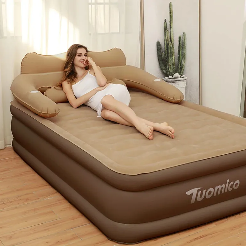 2 Persons Inflatable Mattress Camping Folding Home Indoor Outdoor