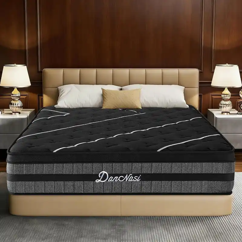 12 Inch Queen Mattress Luxury Hybrid 7-Zones Pocket Springs & Cooling Gel