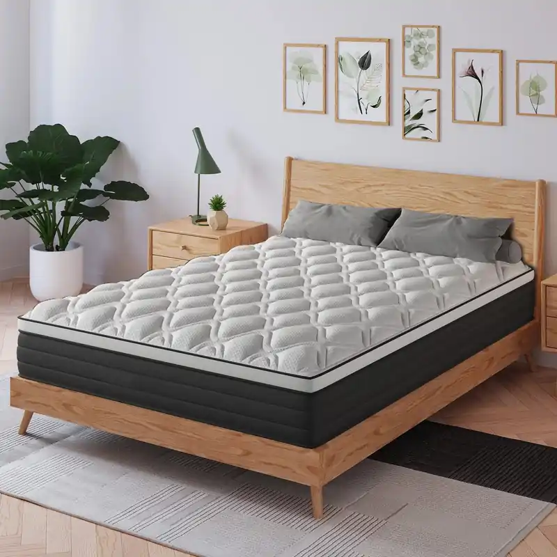 12"14" Gel Memory Foam Hybrid Pocket Spring Mattress Twin Full King Queen