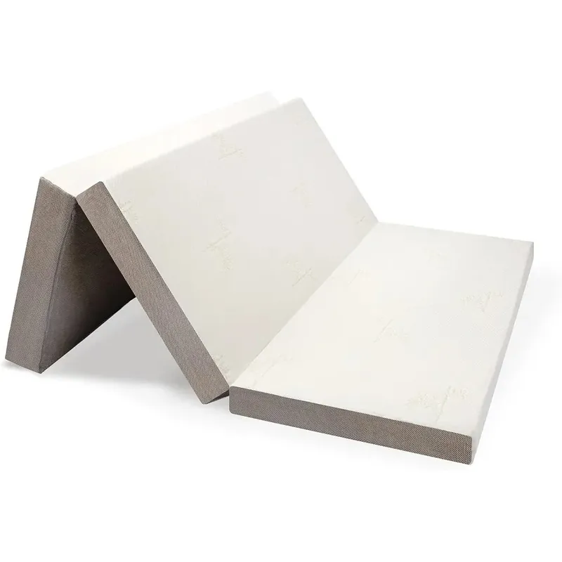 4 inch Portable Foldable Mattress Queen with Medium Firm Foam, Washable