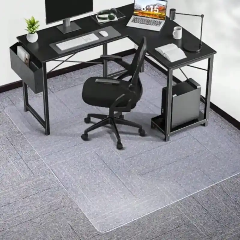 Chair Mat for Carpet 46" x 60" Office Chair Mat for Carpeted Floors Heavy Duty Vinyl Floor Mat