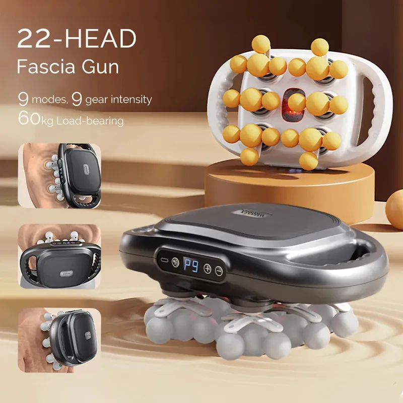 22-Head Fascia Body Massage Gun Back, Neck and Waist Massager