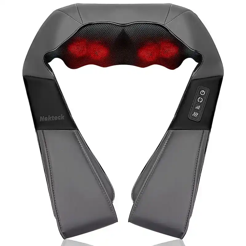 Nekteck Shiatsu Electric Neck and Back Massager with Soothing Heat
