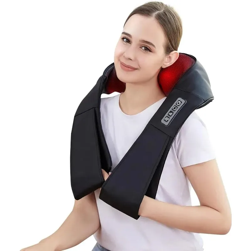 Neck and Shoulder Massager W/ Heat, Deep Tissue Back Massager for Office an