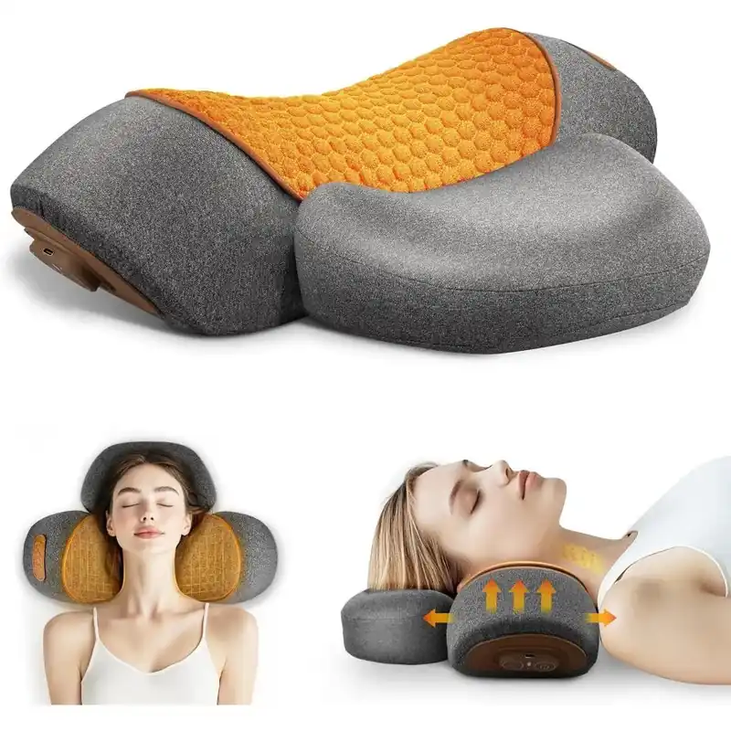 3in1 Rechargeable Neck Massager Pillow for Daily Use at Home or Office