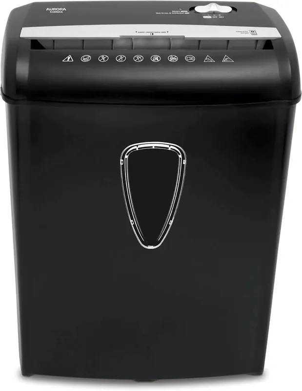 8-Sheet Crosscut Paper Shredder with Wastebasket, Shreds Credit Cards and Staples