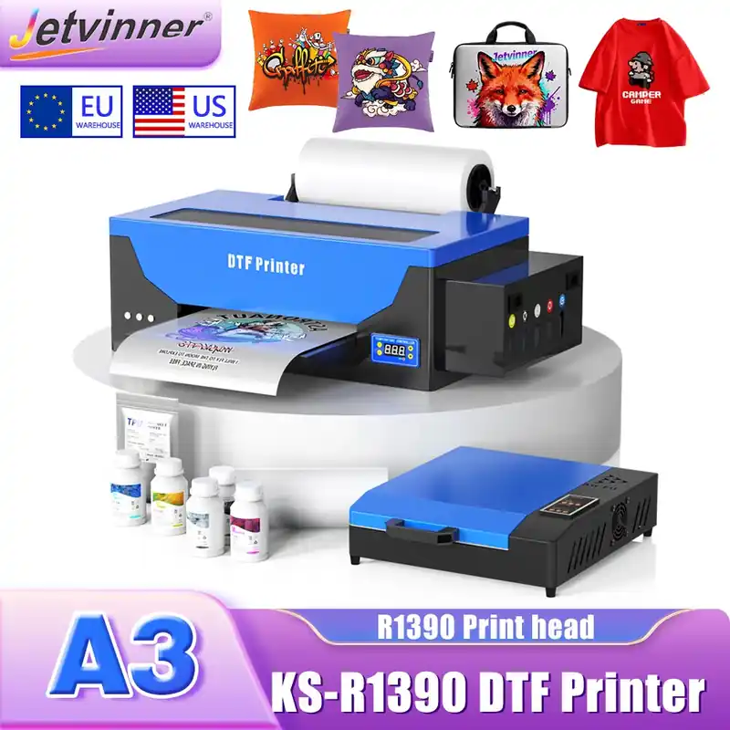 US EU Stock A4 XP600 DTF Printer For Epson L805 R1390 T shirt Printing Machine