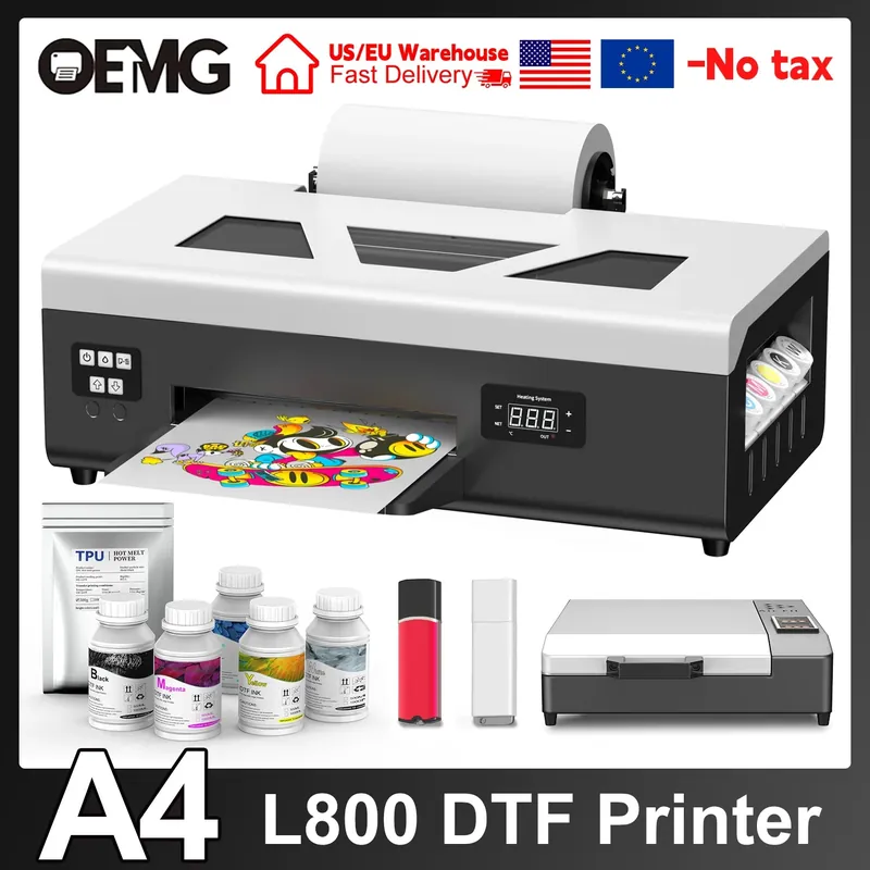A4 DTF Printer Transfer Direct to Film Built-in White Stirring Ink Circulatory