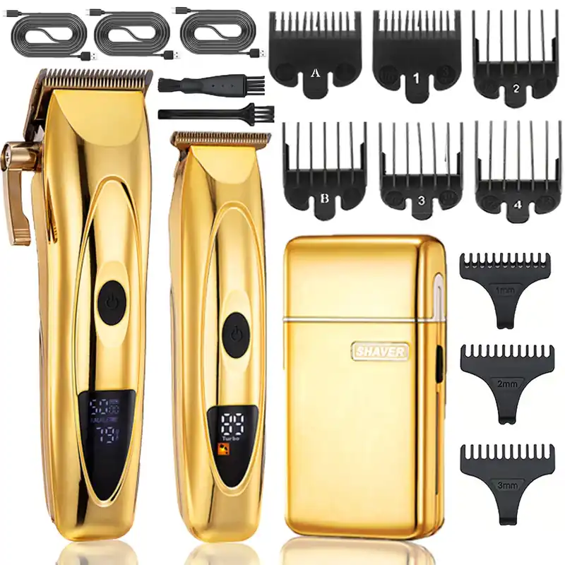 Professional Hair Clippers Electric Razor Shavers Men 3 Piece Set Rechargeable Clippers and Trimmers