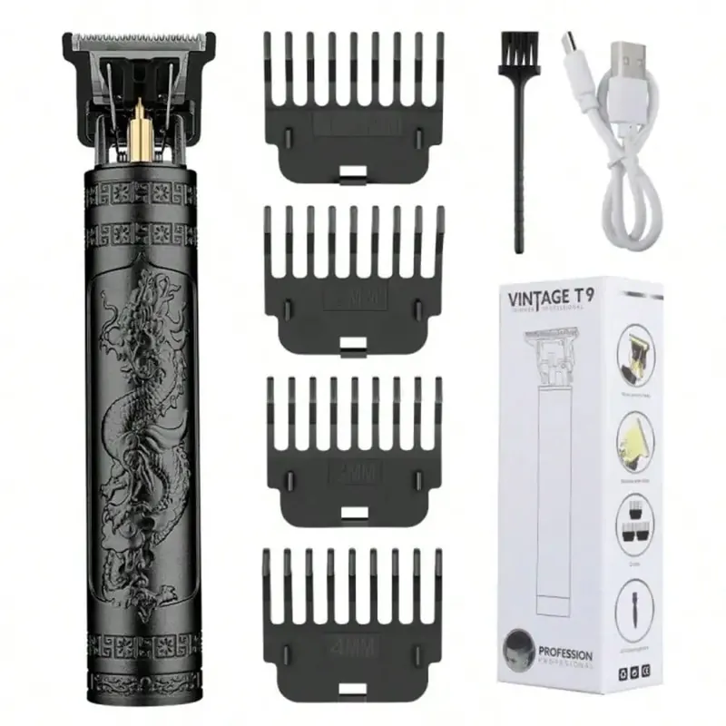 Cordless Rechargeable Men‘s Haircutting Tools Set, T-Shaped Trimmer, T9 Professional Men‘s Hair Clipper, Men‘s Beard Trimmer, Men‘s Haircutting Scissors Set, Men‘s